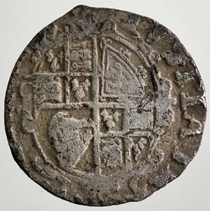 Britische Silbermünze Karl I. 1. Penny gehämmert | Sammlerqualität | a9418 - Bild 1 von 2