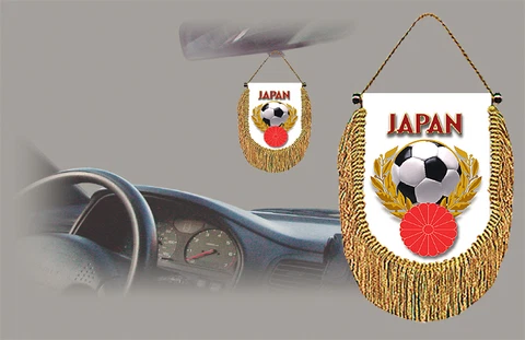 JAPAN SOCCER FLAG CAR MINI BANNER, PENNANT Cover
