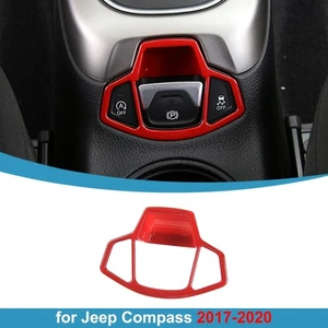 Cubierta de panel de marco de freno de mano electrónico para Jeep Compass 2017-2020 rojo - Imagen 1 de 13