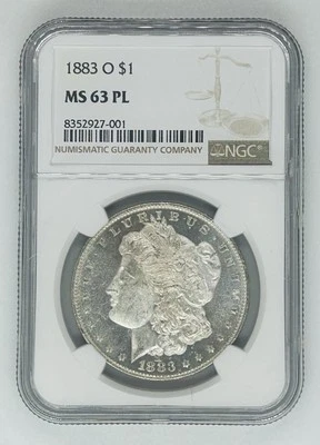 1883-O Morgan Silver $1 Dollar Coin NGC MS 63 Proof Like - Image 1 of 2