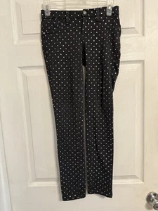 lee jeans girls size 12 black with silver dots - Picture 1 of 4