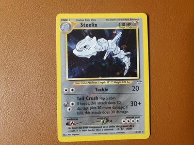 Steelix Holo Rare Neo Genesis 2000 15/111 MP Vintage WOTC Pokemon Card - Image 1 of 2