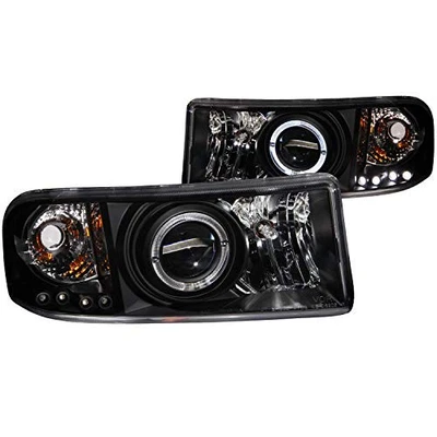 Faros proyectores LED halo negros transparentes Anzo 111196 para Dodge Ram 1994-2002 Foto 1 de 2