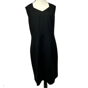 NWT Talbots Dress - Size 14 - Black Italian Wool Sleeveless Sheath - Picture 1 of 9