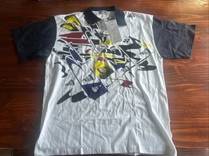 Yonex Polo Shirt Collared Pullover Badmitton Graphic Tee Short Sleeve White NWTs - Picture 1 of 7