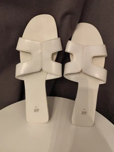H&M Gr.39 flache Sandalen Weiß - Bild 1 von 6