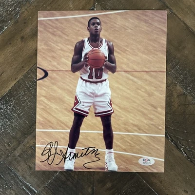  BJ Armstrong Autographed 8x10 Photo – Chicago Bulls – PSA/DNA Certified  - Image 1 of 3