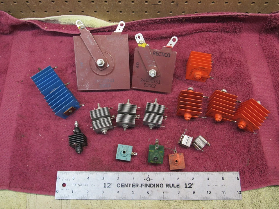 Lote Mixto Rectificadores Selenio Vintage Rectico Federal 1008A 1090A Internacional Foto 1 de 4