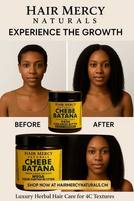 Chebe Batana Mega Growth Hair Butter Intense Hydration Length Retention 4b 4c - Image 1 of 4
