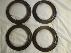 4 Vintage Van Hygan Smythe Wood Collector Plate Frame 11” Round 8 1/2” Open #2 - Picture 1 of 4