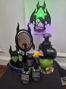 Disney Maleficent Tray, Soap Dispenser, Wallflower, Hand Sani, Lip Gloss. 9pcs. - Picture 1 of 7