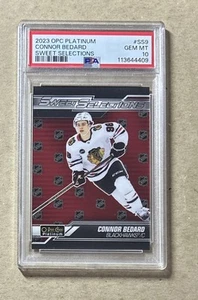 Tarjeta de novato 2023-24 OPC Platinum Connor Bedard Sweet Selections #SS9 PSA 10 - Imagen 1 de 2