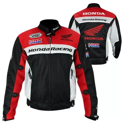Chaqueta de tela de malla para hombre Honda Racing motocicleta moto motociclista Foto 1 de 3