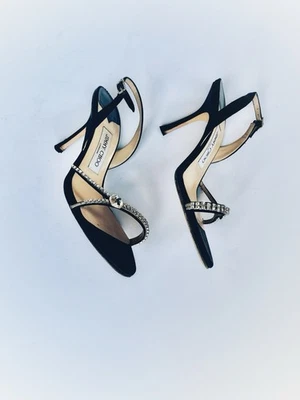 Jimmy Choo Mujer Tacones Altos Talla 38 EE. UU. 8 Cuero Negro Foto 1 de 4