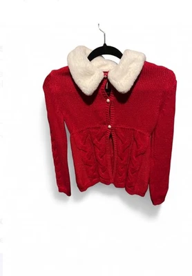 Suéter de Invierno Max Studio Niños Rojo y Blanco Talla 7/8 Manga Larga Navidad Foto 1 de 3