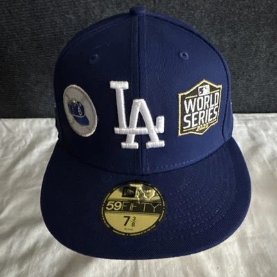 New Era 59Fifty LA Dodgers 2020 World Series Champs Hat, Brand New, Men Sz 7 3/8 - Image 1 of 4