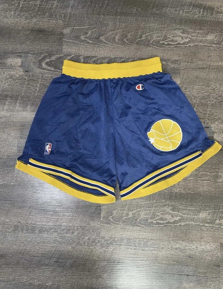 Pantalones Cortos de Baloncesto Golden State Warriors Vintage Campeón NBA Grandes 36-38 Años 90 Foto 1 de 4