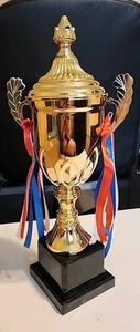 Großer 14,5" Gold Pokal Pokal für Sportwettkämpfe und Turniere & Medaille - Bild 1 von 3