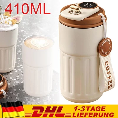 Isolierbecher 410ml Kaffeebecher Thermobecher Coffee to Go Becher Edelstahl Mug - Bild 1 von 4