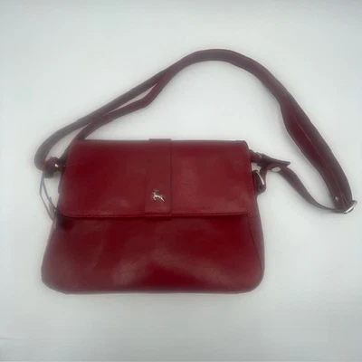Bolso Bandolera Ashwood Cuero Genuino Rojo - Correa Ajustable Foto 1 de 4