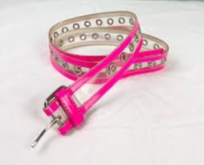 Cinturón de cuero con patente sintética rosa talla 2XL No Boundaries para mujer con remaches - 49' XXL Foto 1 de 3