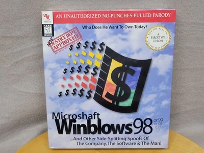 Microshaft Winblows 98 An Unauthorized No-Punches-Pulled Parody PC Software Seal - Image 1 of 4