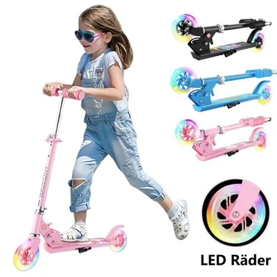 Ruote LED scooter da città scooter per bambini scooter pieghevole scooter bambini NUOVO - Immagine 1 di 4