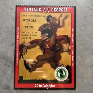 Vintage Georgia Bulldogs 2010 Calendar Football Game Day Program Posters - Picture 1 of 12