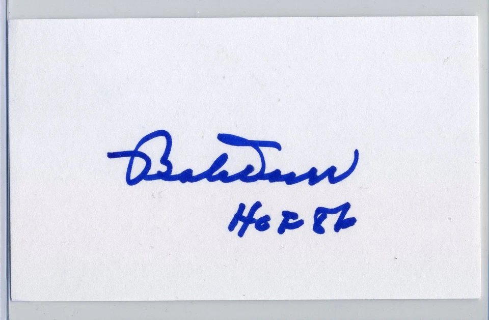 Bobby Doerr signed autographed 3x5 card HOF - 9 time all star - Image 1 of 1