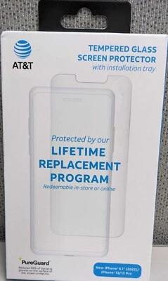 Protector de pantalla de vidrio templado AT&T para iPhone 14/iPhone13 Pro Foto 1 de 4
