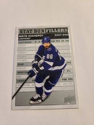 Nikita Kucherov - 2023-24 Upper Deck Series 1 Stat Box Fillers Insert SB-1 - Image 1 of 2