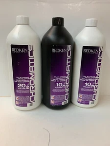 REDKEN CHROMATICS  3% / 10 VOLUME Oil in Cream Developer ~ 33.8 oz. (White Btl) - Picture 1 of 2