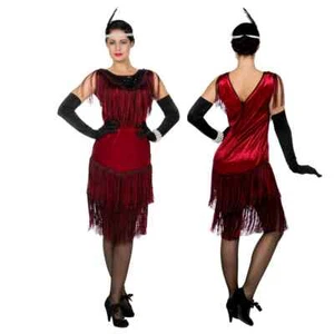 20er Jahre Charleston Gatsby Kostüm Mafia Fransen Flapper Damen Kleid Karneval - Bild 1 von 56