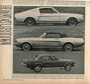1967 FORD MUSTANG REVIEW 4 pg Article - Bild 1 von 2