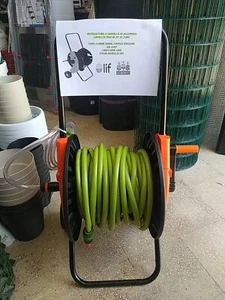 Avvolgitubo A Carrello In Alluminio Con Tubo Da 25 MT Claber Con Tutti Gli... - Foto 1 di 8