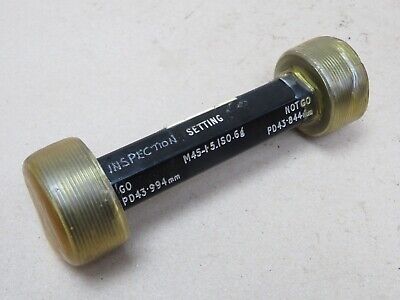 Horstmann M45 X 1.5 ISO 6g Setting Plug GO NOGO Screw Thread Plug Gauge ME3763 • 48£