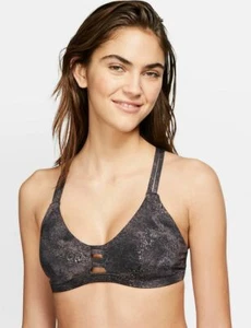 Hurley Women's Quick Dry Max Luster Surf Bikini Top - Black - Picture 1 of 3