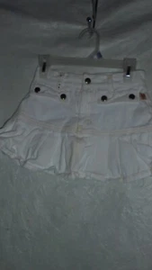 SUPER GIRL,WHITE, DENIM SKORT. SZ 7/8.WAIST  22"  9" DOWN CENTER BACK. DISPLAY - Picture 1 of 4