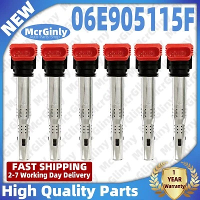 Bobinas de encendido 6 piezas para VW Touareg Audi A4 A5 A6 A7 A8 Q5 Q7 R8 06E905115F Foto 1 de 4