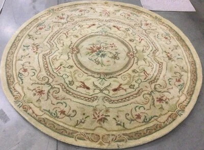 ORO CLARO/BEIGE 6' X 6' RD Alfombra Mancha Trasera Precio Reducido 1172654548 BRG168A-6R Foto 1 de 4