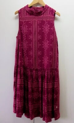 NEW Stylish Wine Anglaise Broderie Tiers Dress from Veronika Maine - Size 8 - image 1 of 4