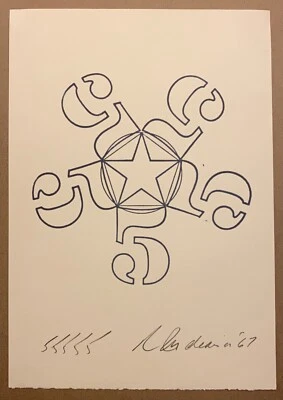 ROBERT INDIANA - 55555 Estampado Indeleblemente (1967) impresión firmada - edición de 225 warhol Foto 1 de 4