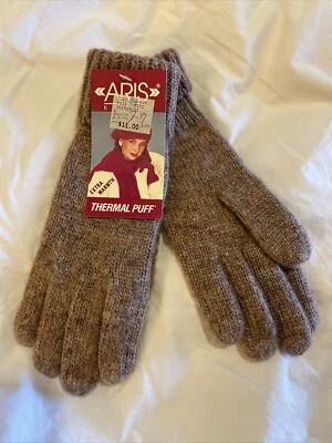 NUEVO CON ETIQUETAS De colección ARIS Isotoner TÉRMICO Extra Calor PUFF GUANTES DE PUNTO PARA MUJER Beige Foto 1 de 4
