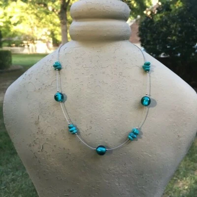 Silpada Stabilized Turquoise Glass & Sterling Silver Necklace N2353 - Image 1 of 3