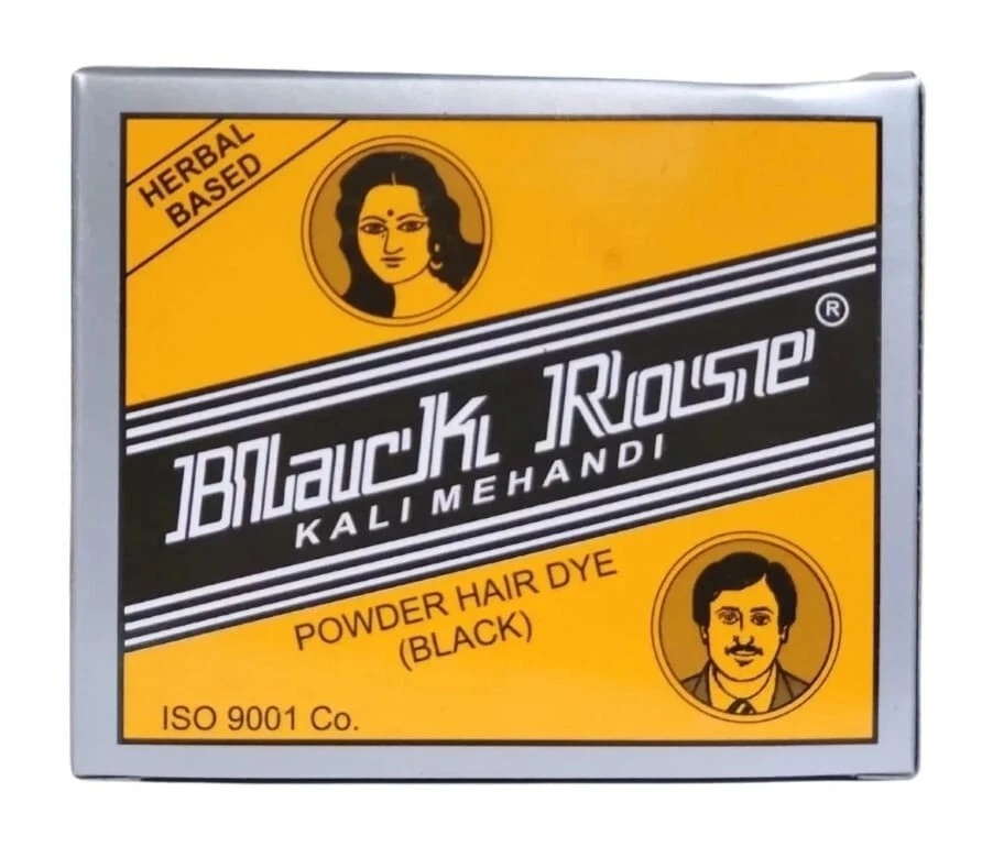  Black Rose 3.4 FL Oz Kali 黑色海娜草本染发粉(6 件装)  — 第 1/1 张图片