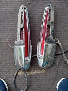 1990 CADILLAC DEVILLE REAR DRIVER LH & PASSENGER RH TAILLIGHT LAMP SET W/HARNESS - Picture 1 of 24