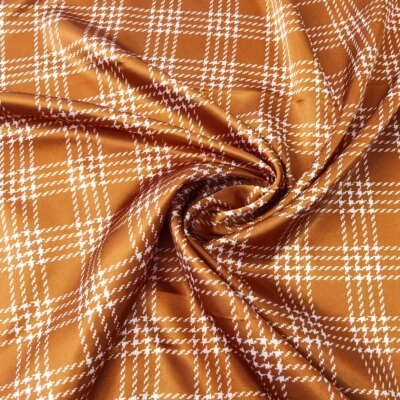 Vendido por yarda Pata de gallo Cuadros Material Satinado Tela Suave Bufanda Forro Tissu Foto 1 de 4