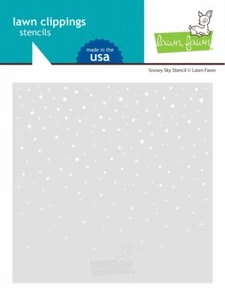 New! Lawn Fawn SNOWY SKY Lawn Clippings Stencil LF2459 - Picture 1 of 1
