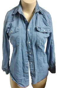 WRANGLER Herren Hemd blau Denim Snap Up Gr. M Western - Bild 1 von 5