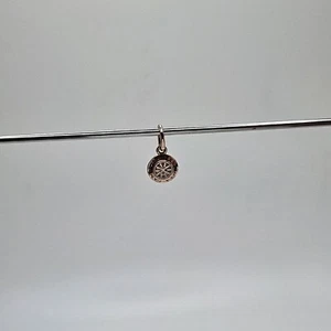 Genuine Pandora Rose Gold Pave Signature Dangle Charm ALE R 380359CZ *WELL WORN* - Picture 1 of 3